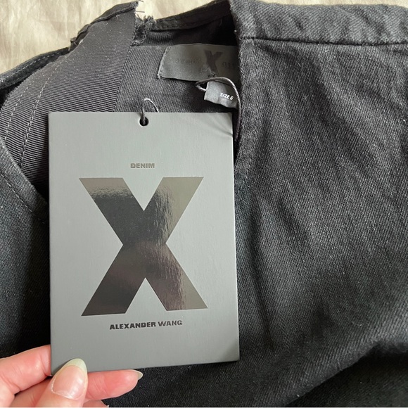 NWT Denim x Alexander Wang frayed zip up mini dress - Picture 8 of 11